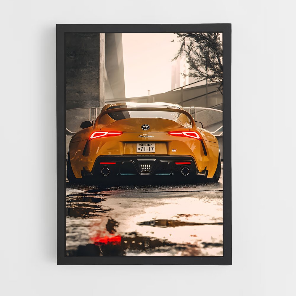 Poster Pluie Jaune – affiche Toyota (vue 2)